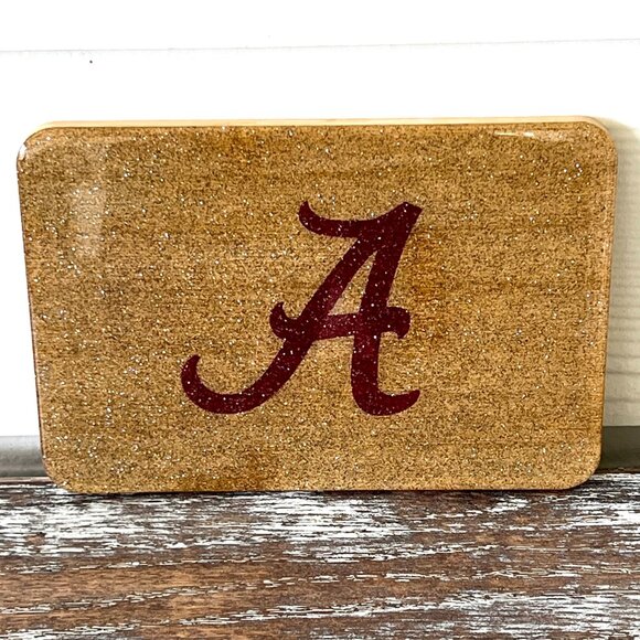 SMALL Alabama Roll Tide Cutting Board Resin Wood Charcuterie Cheese Gift Kitchen - Picture 4 of 4
